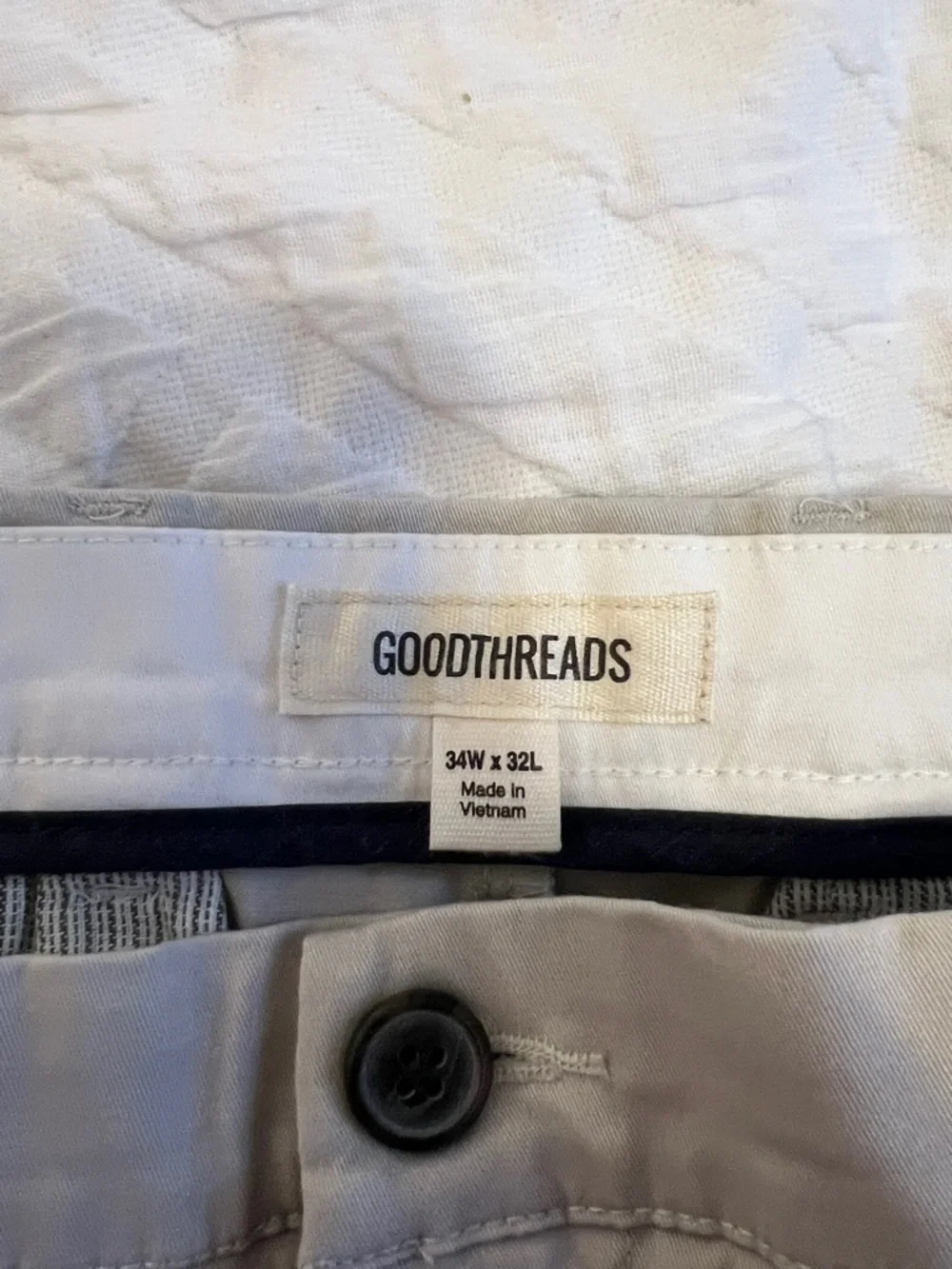 Goodthreads Slim Stretch Chinos in Light Beige - Picture 2 of 4